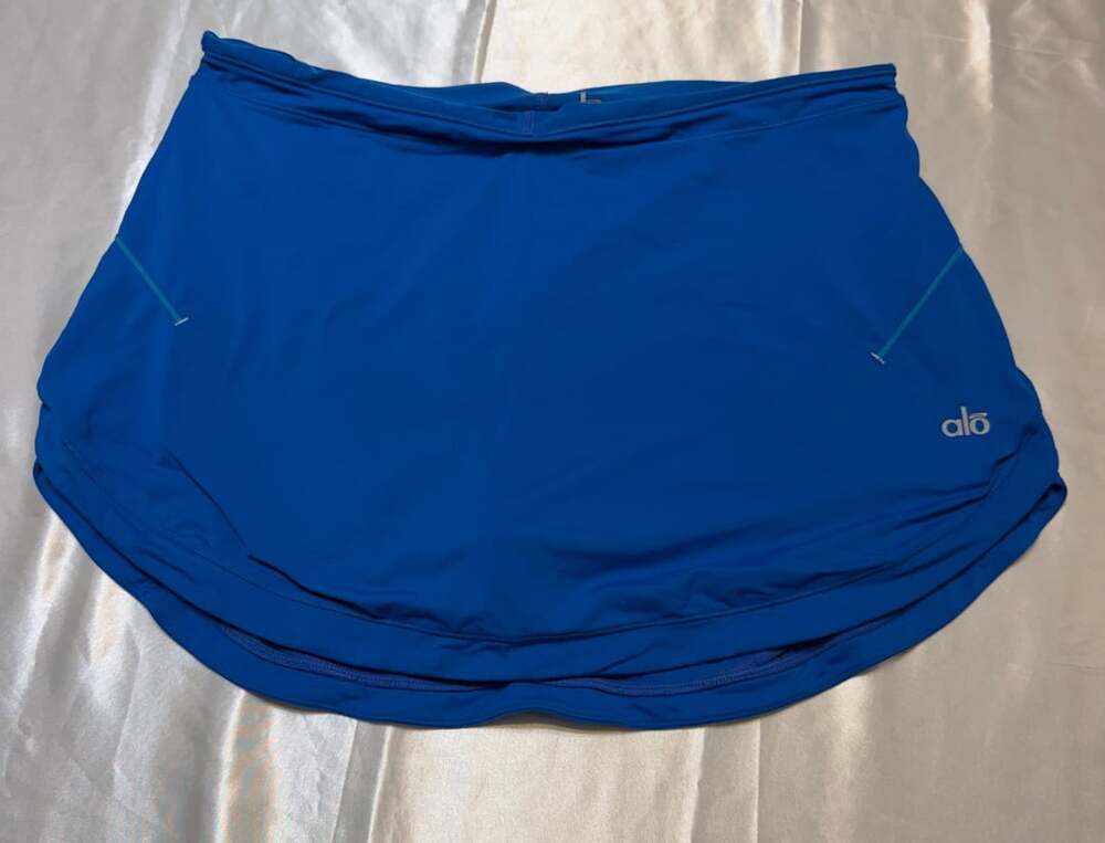 Alo Yoga Blue Athletic Skirted Shorts Skort Size M